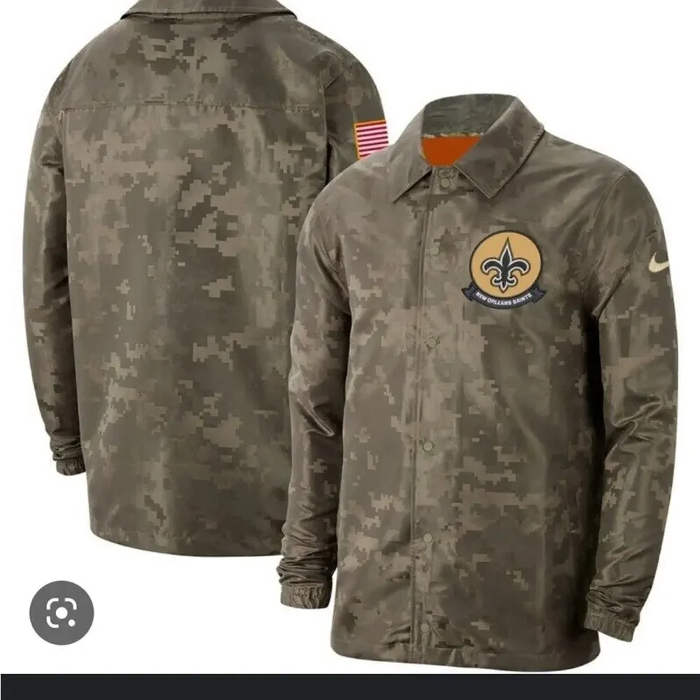 Nike New Orleans Saints Salute to Service Sideline Snap Lightweight Jacket S